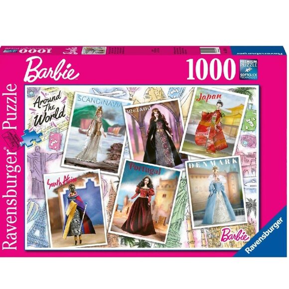 New sealed Ravensburger 1000pcs Adult Puzzle- Barbie Around the World - Picture 1 of 15